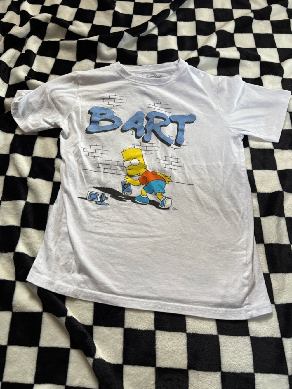 Boys 10/12 Bart Simpson tshirt (small stain)